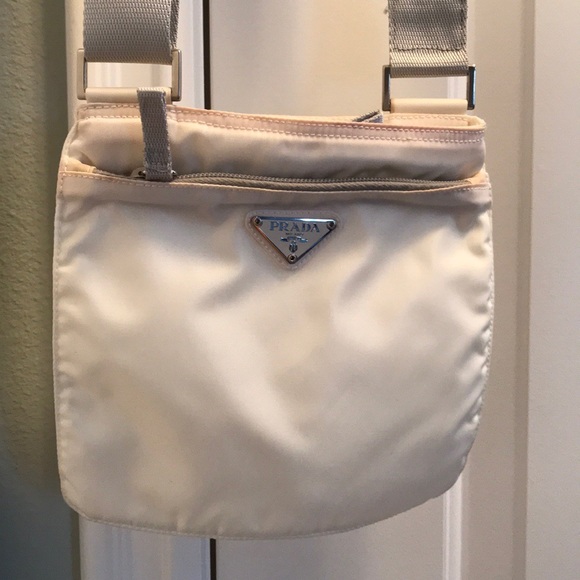 prada nylon bag white